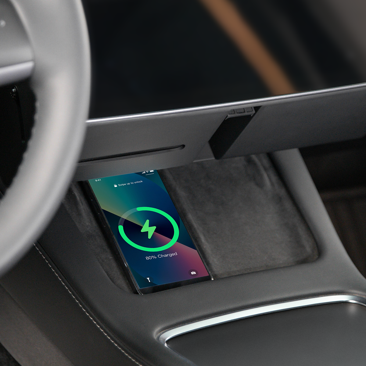 Hidden Magnetic (Under Screen) Storage Box for Tesla Model 3 & Model Y - Storming Gravity