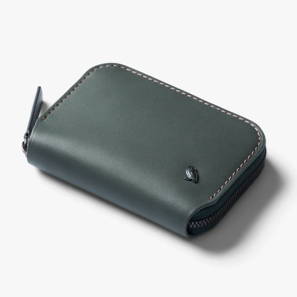 Bellroy Folio Mini | Unisex Leather Zip Wallet, Magnetic Pouch - Storming Gravity
