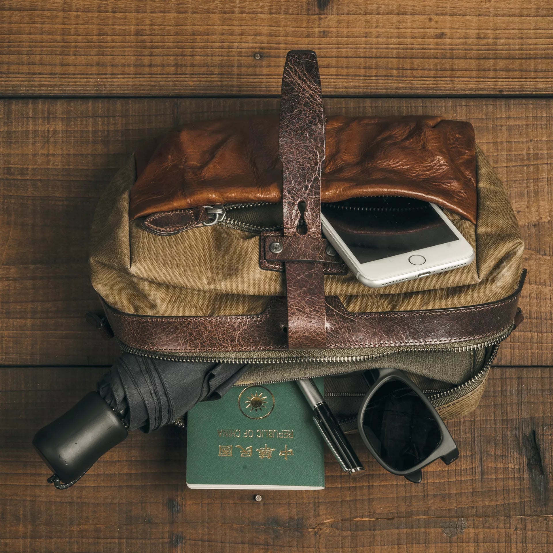 Mini Rider Sling Bag 3.5L - Leather Canvas Version