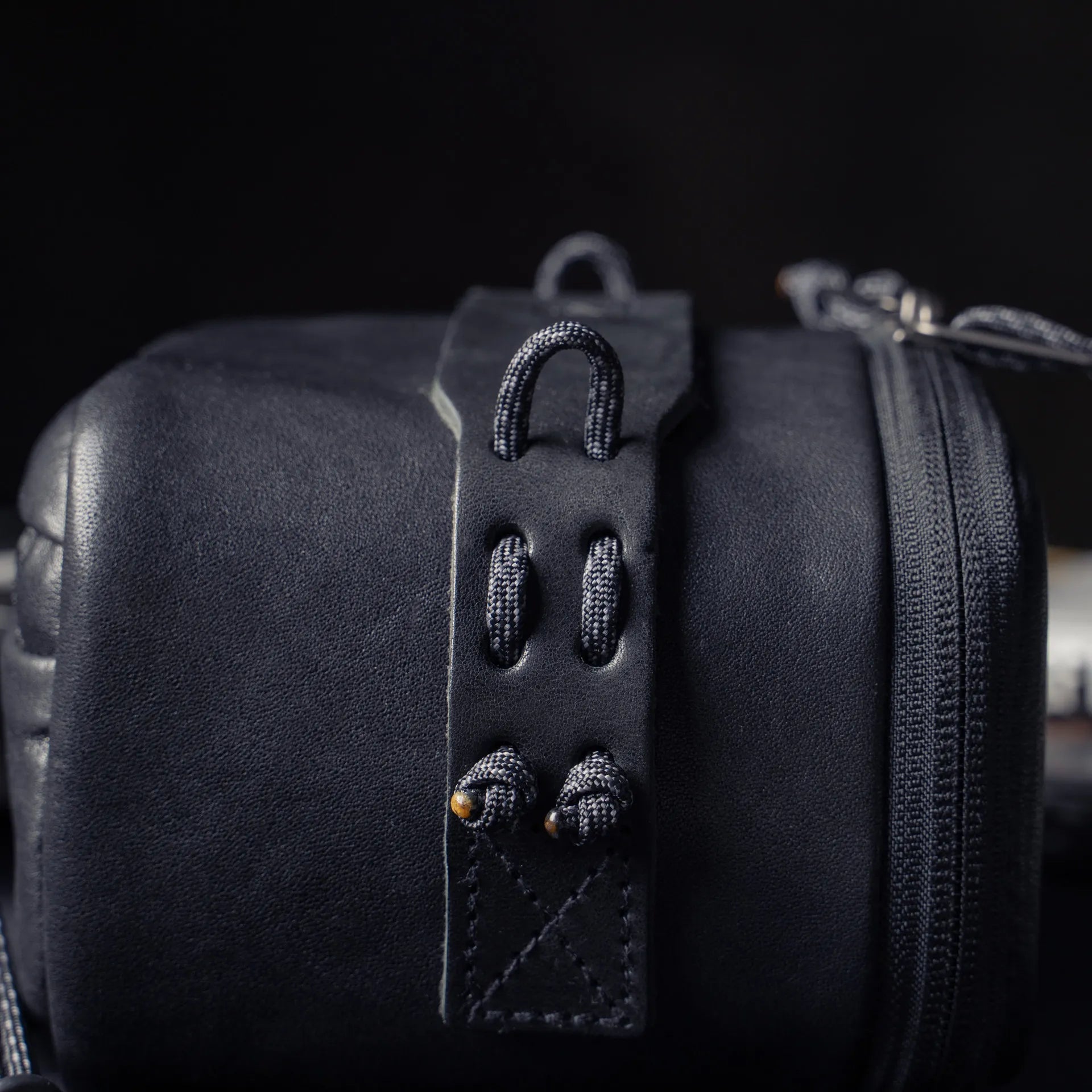 Full Leather Portable Camera Pouch L - Storming Gravity