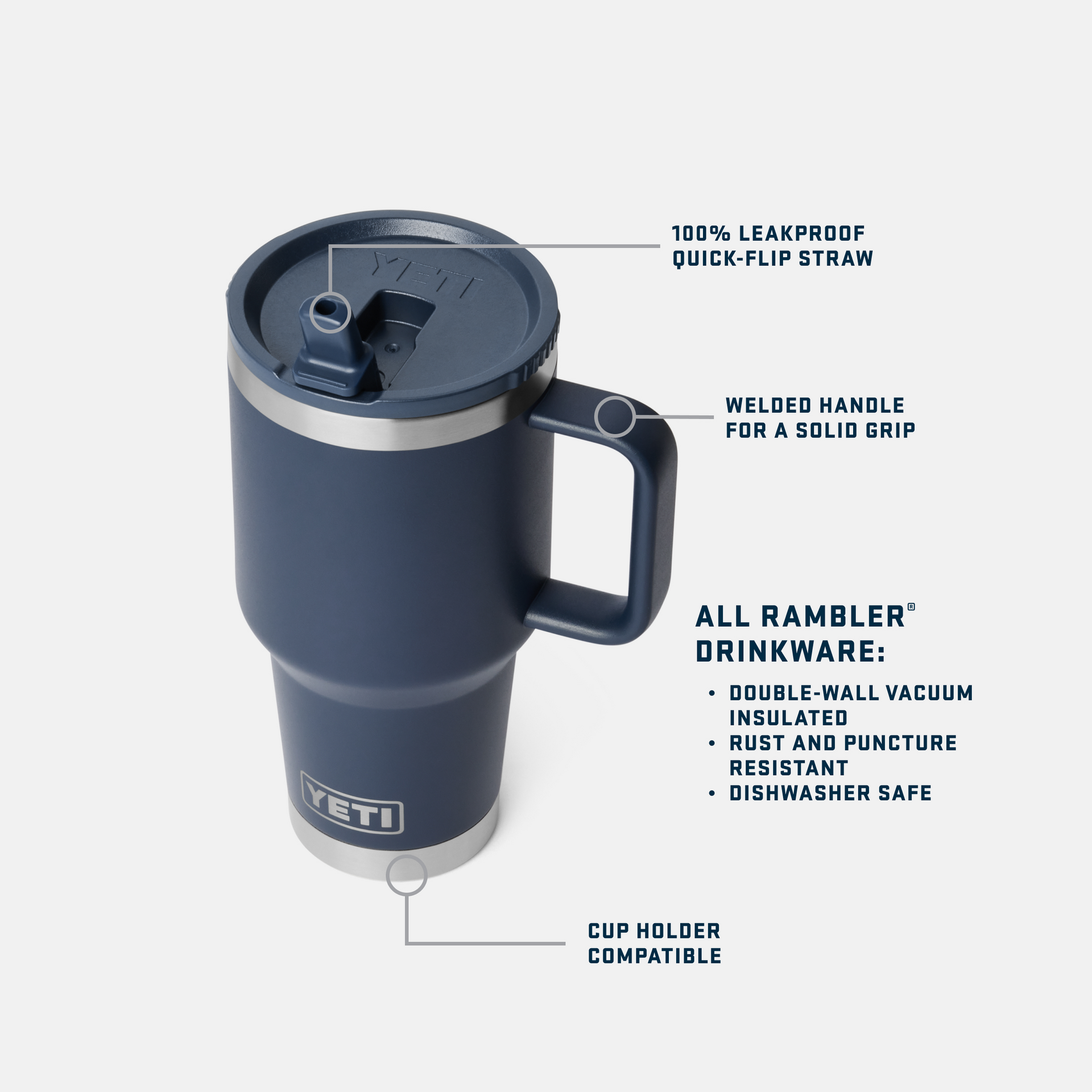 Rambler® Travel Straw Mug with Straw Lid - Storming Gravity