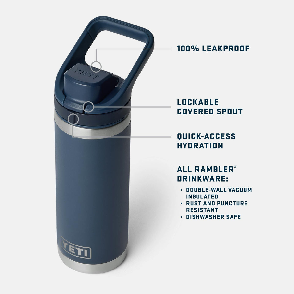 Rambler® Water Bottle With Flip Chug Cap