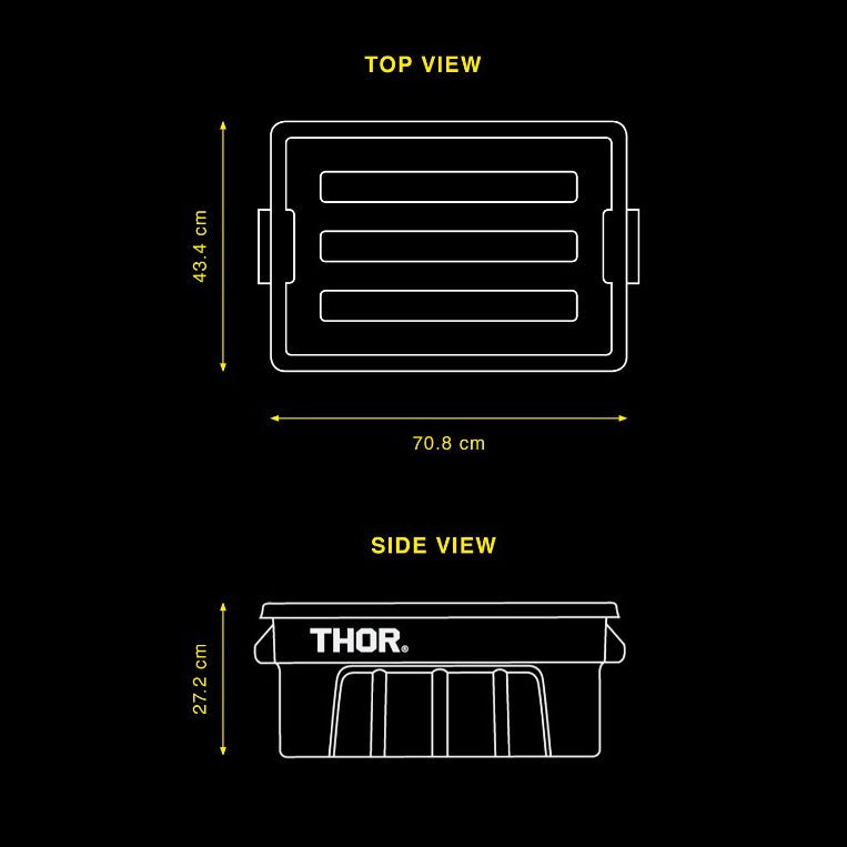 53L THOR Stackable Storage Box - Storming Gravity