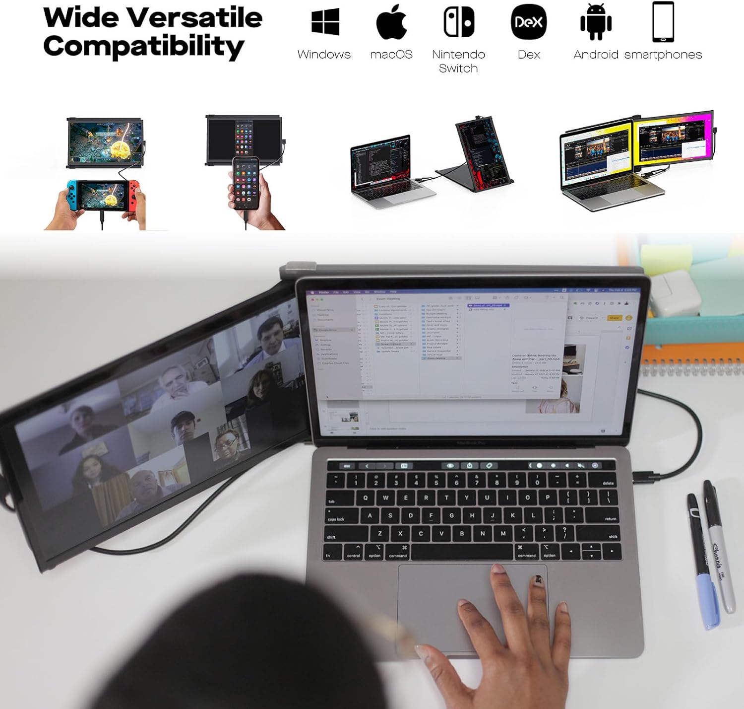 Duex Plus DS - 13.3" Lightweight Extension Monitor - Storming Gravity