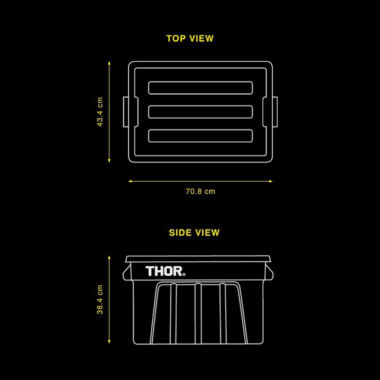 75L THOR Stackable Storage Box - Storming Gravity