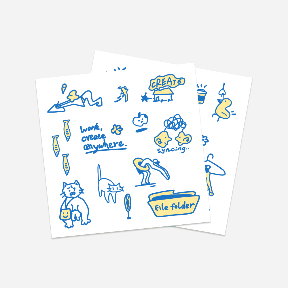 Pressure-sensitive Art Stickers - Unbound - Storming Gravity