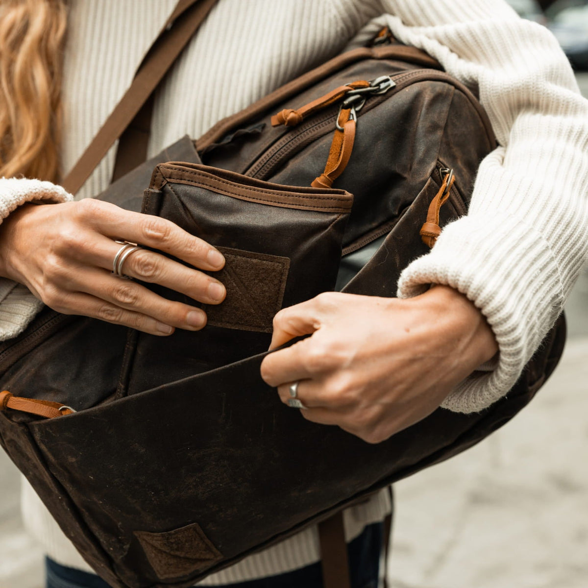 Civic Access Pouch 1L - Waxed Canvas