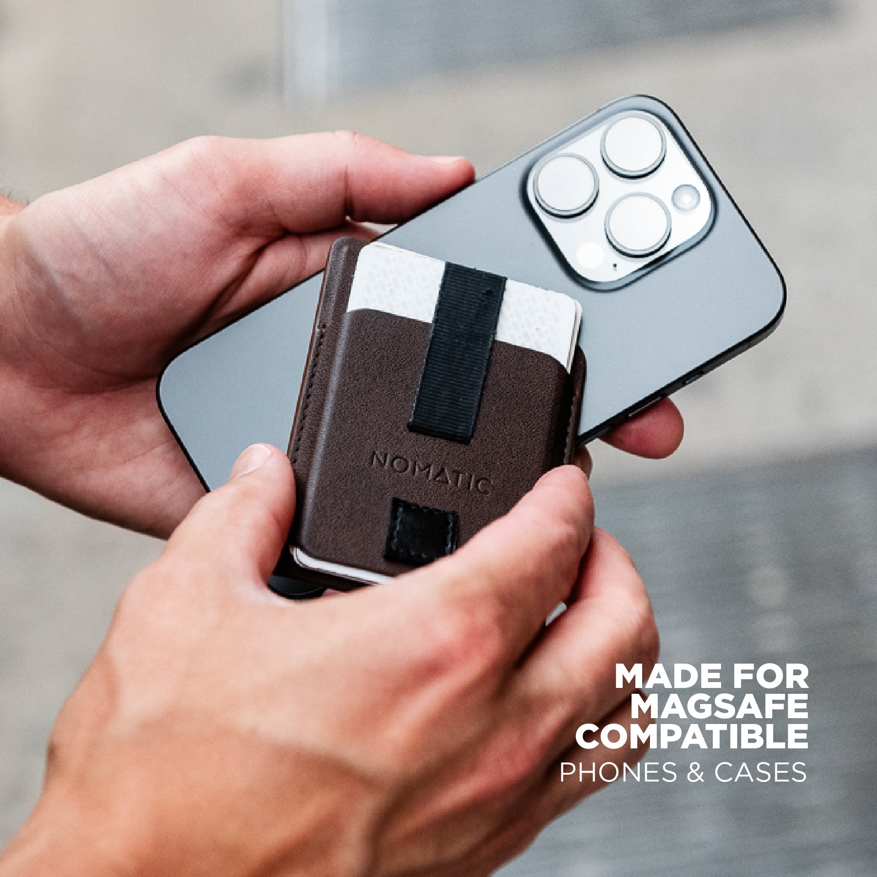 Mag-safe Compatible Phone Wallet - Nomatic - Storming Gravity