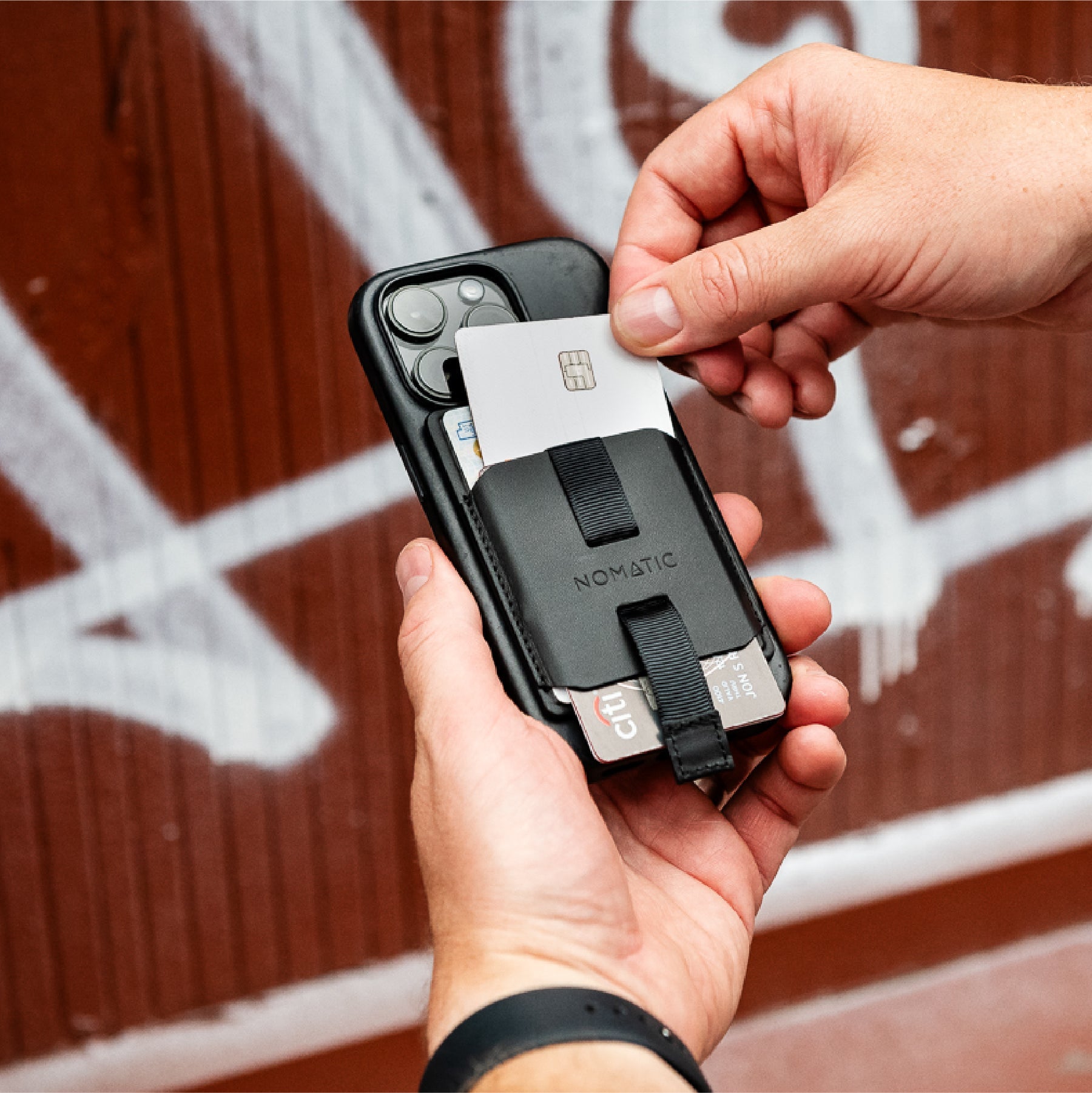 Mag-safe Compatible Phone Wallet - Nomatic - Storming Gravity