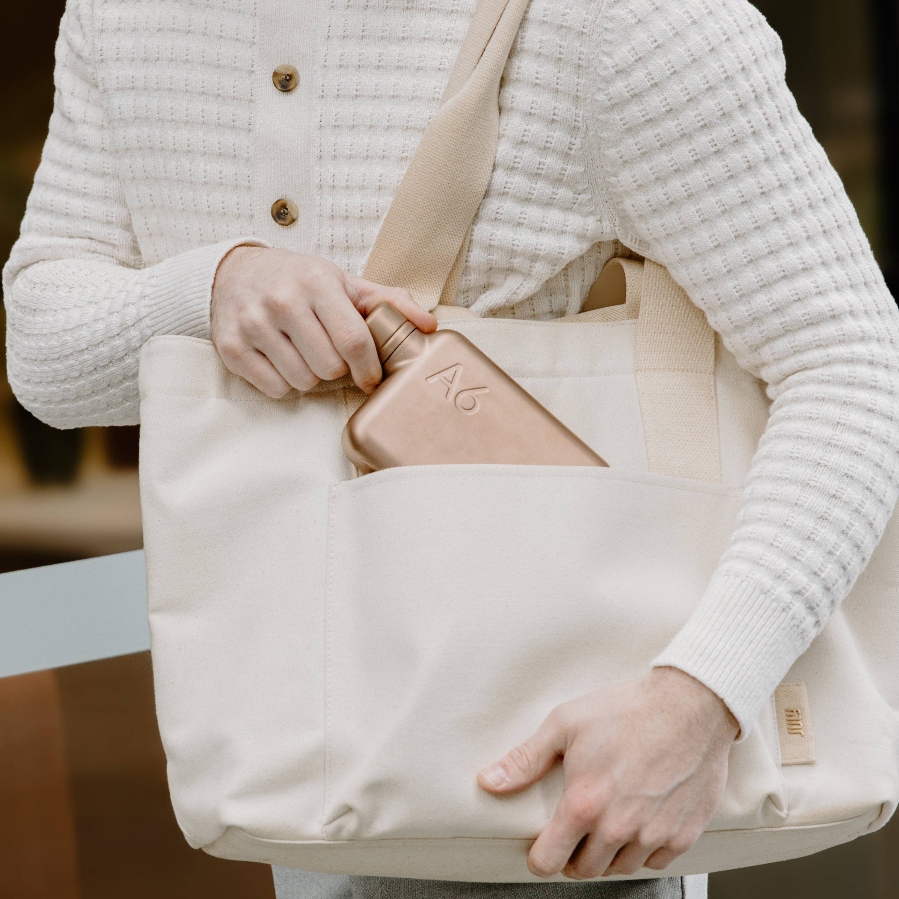 A6 memobottle (Stainless Steel) - Copper PVD 500ml