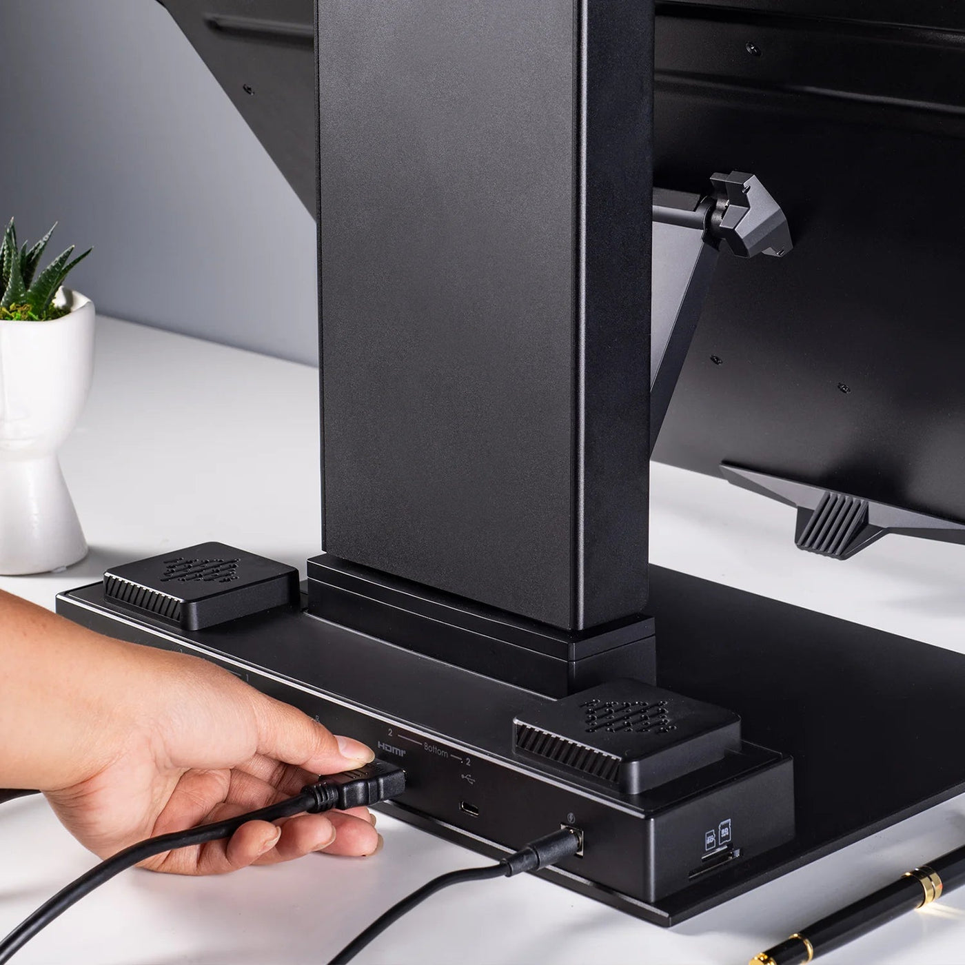 Geminos Stacked Dual Monitor with Stand - Storming Gravity