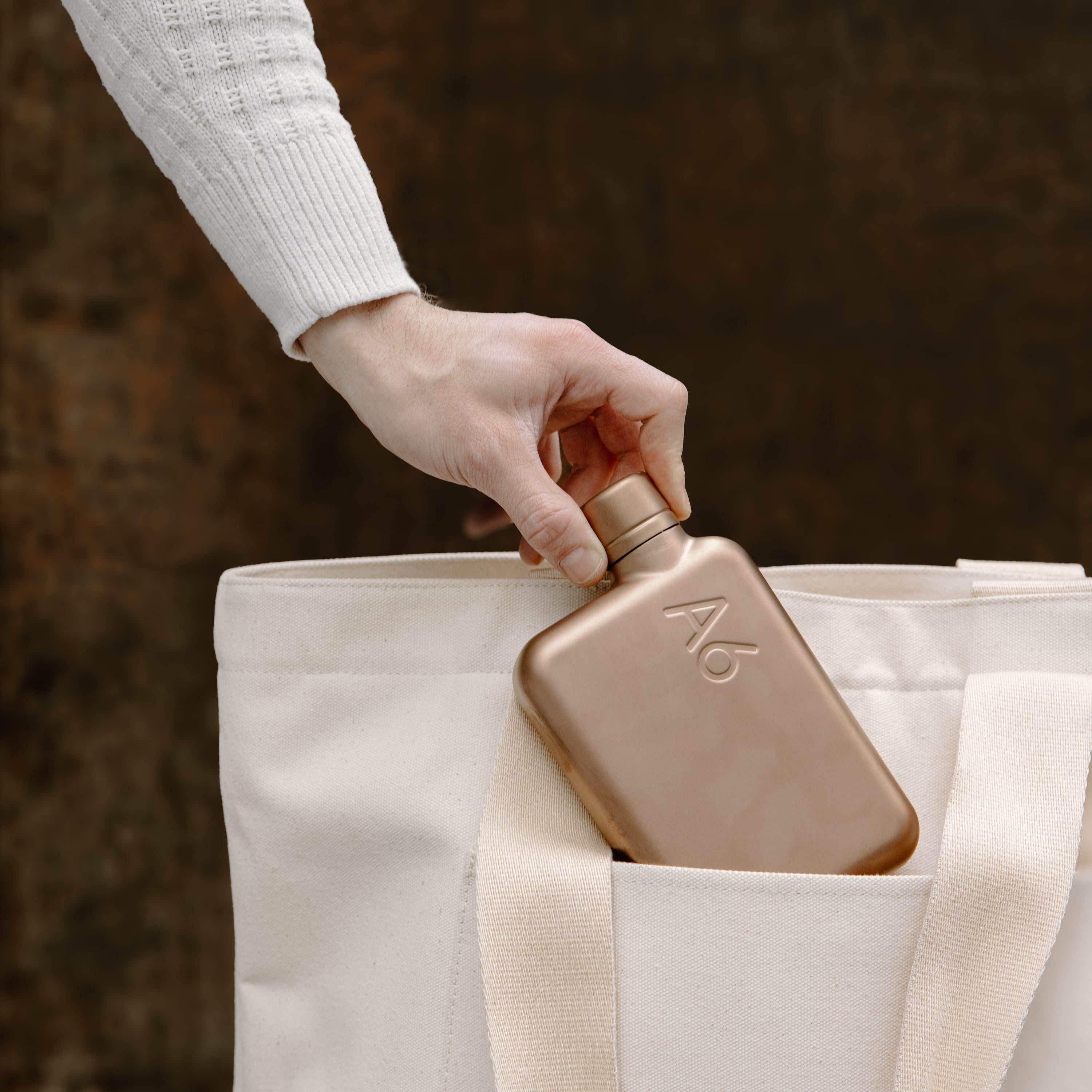 A6 memobottle (Stainless Steel) - Copper PVD 500ml