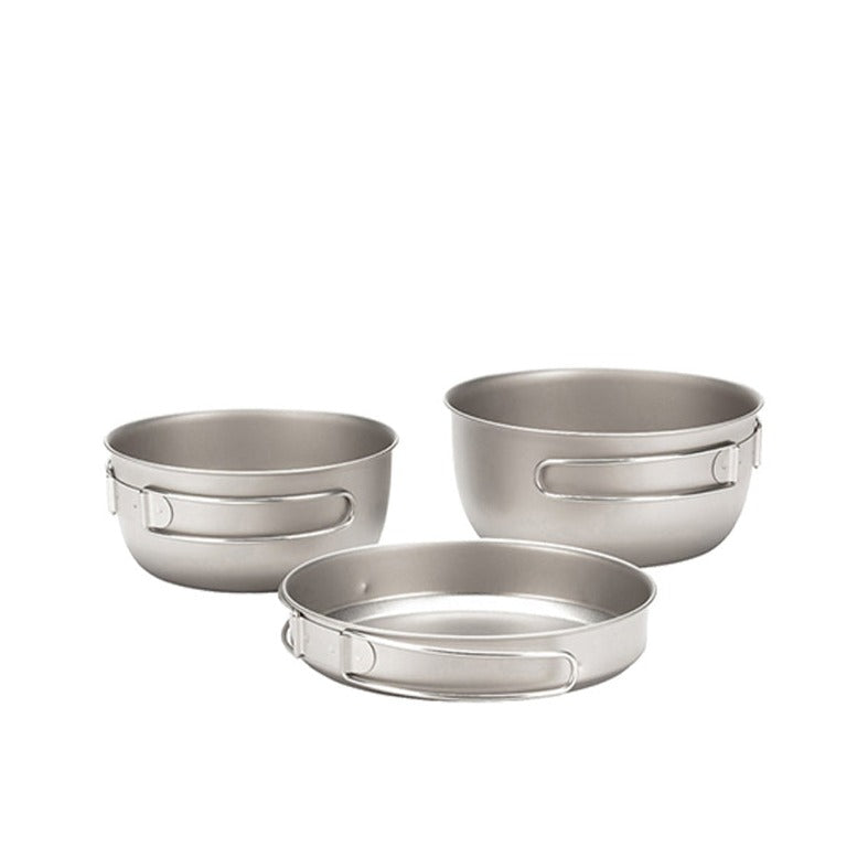 3 Piece Titanium Cookset with Case