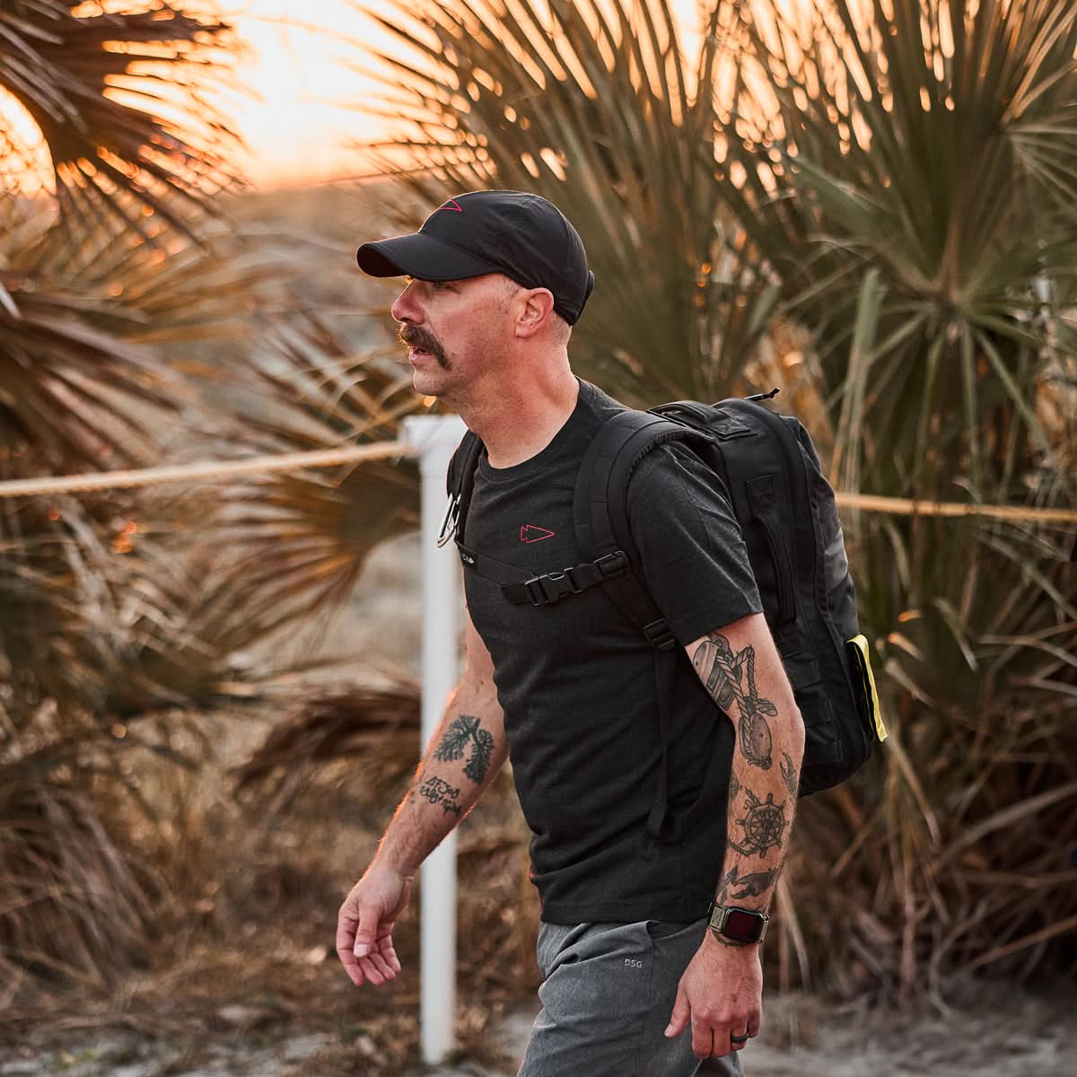 Subtle Spearhead Tee - Tri-Blend - Storming Gravity
