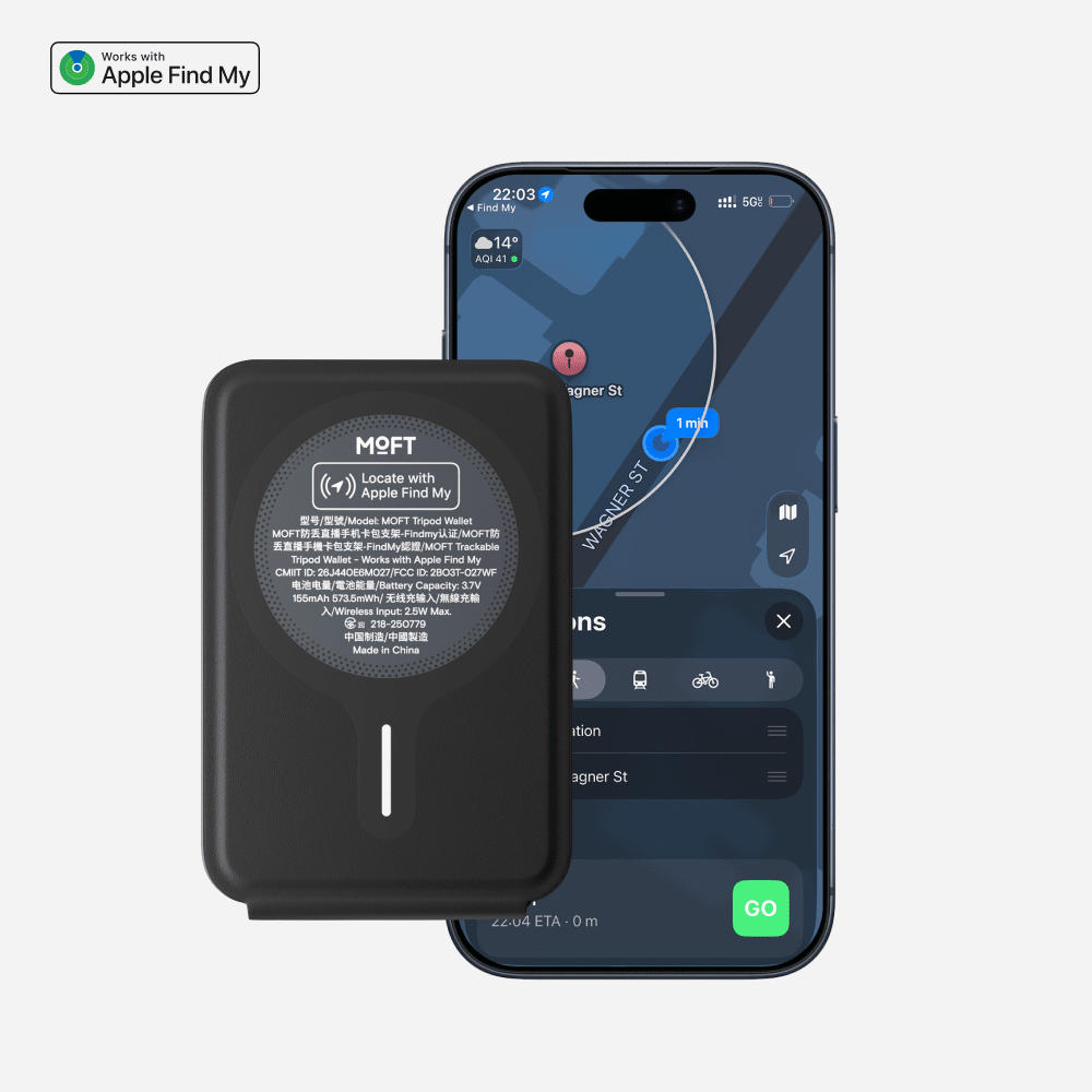 Trackable Tripod Wallet - Storming Gravity