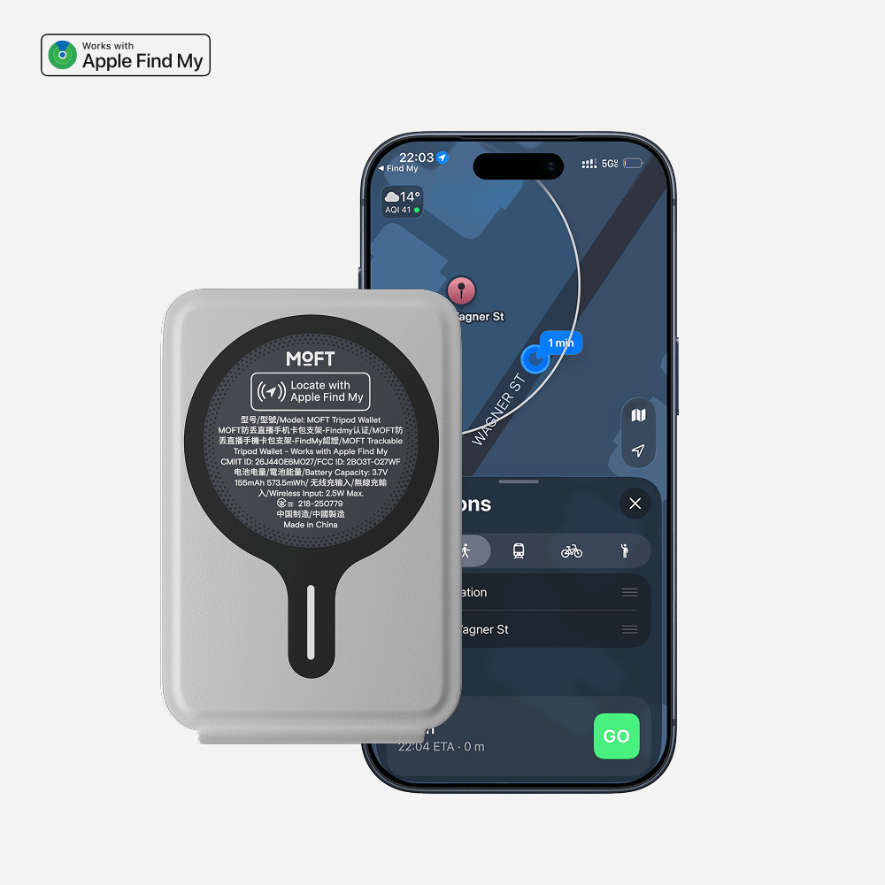 Trackable Tripod Wallet - Storming Gravity