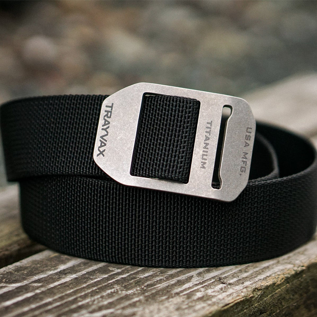 Trayvax Cinch Designer Belt - Heavy Duty Nylon Web Belt - Storming Gravity