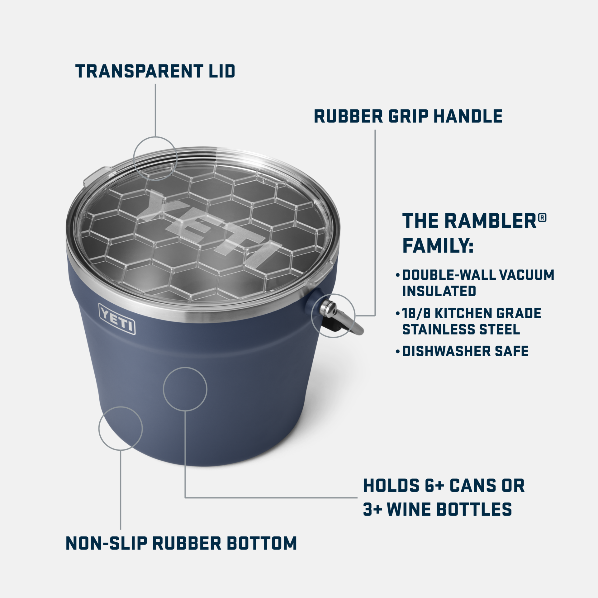 Rambler® Beverage Bucket with Lid - Storming Gravity