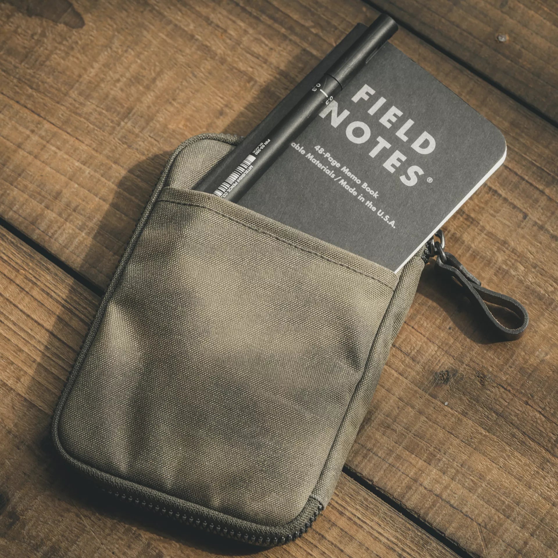 Woodland Camo Leather Passport Pouch / Travel Folio - Storming Gravity