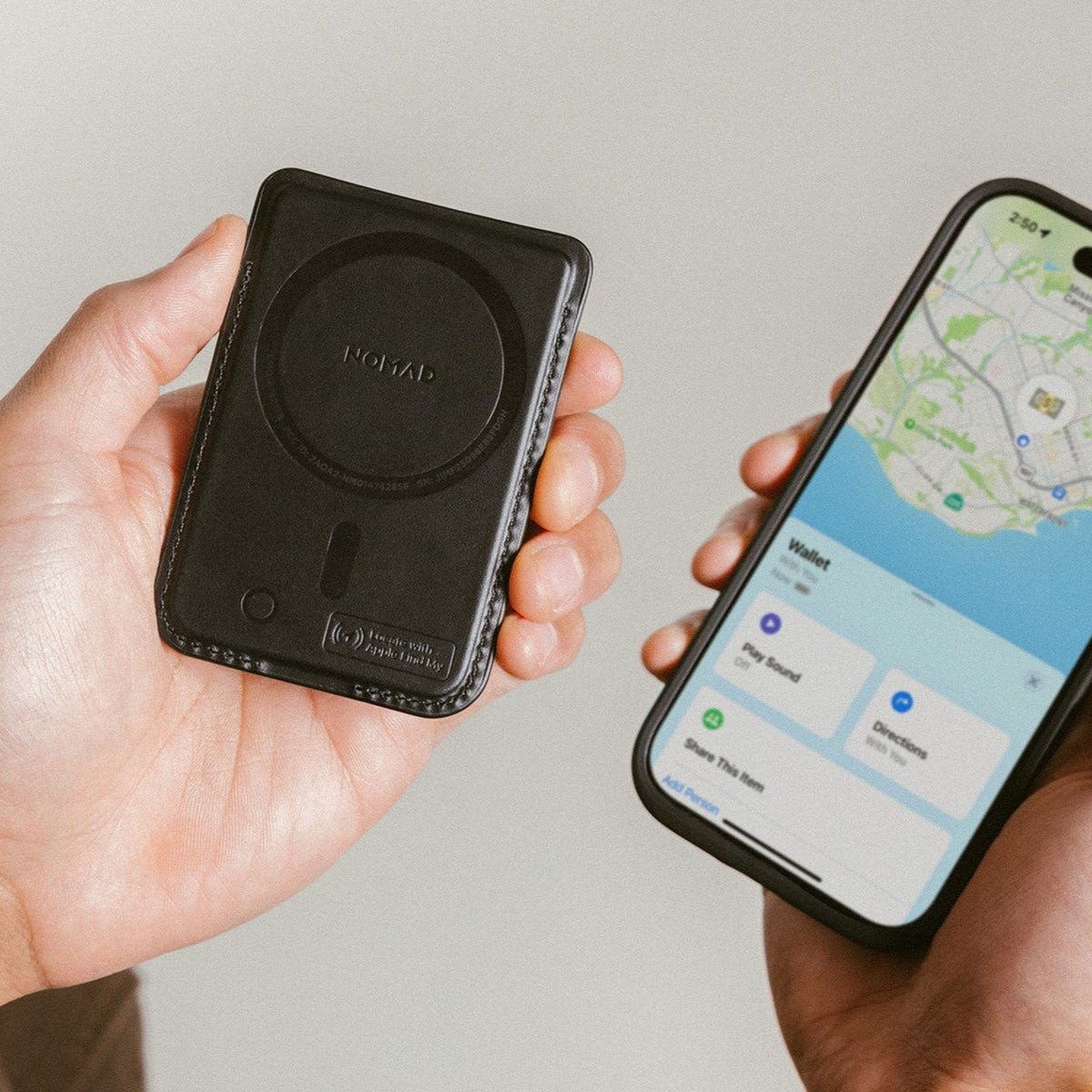 Leather Mag Wallet with Find My Tracking - Storming Gravity