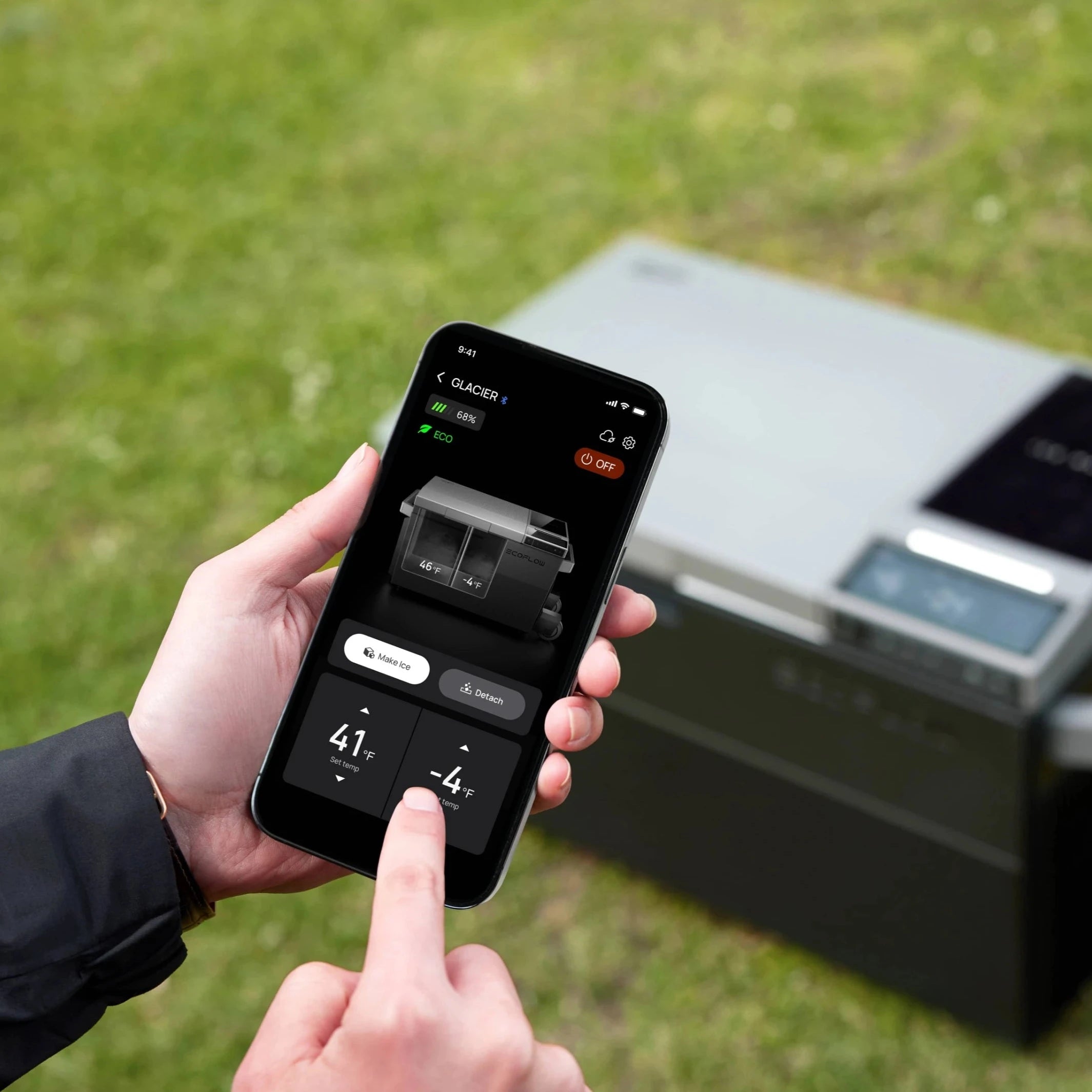 GLACIER Portable Refrigerator with Ice Maker