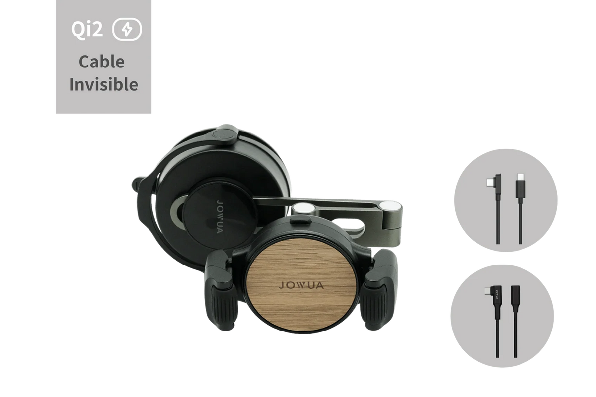 ที่ยึดมือถือในรถยนต์แบบพับเก็บได้ 6D Tesla Compatible (Universal Roller Mount)