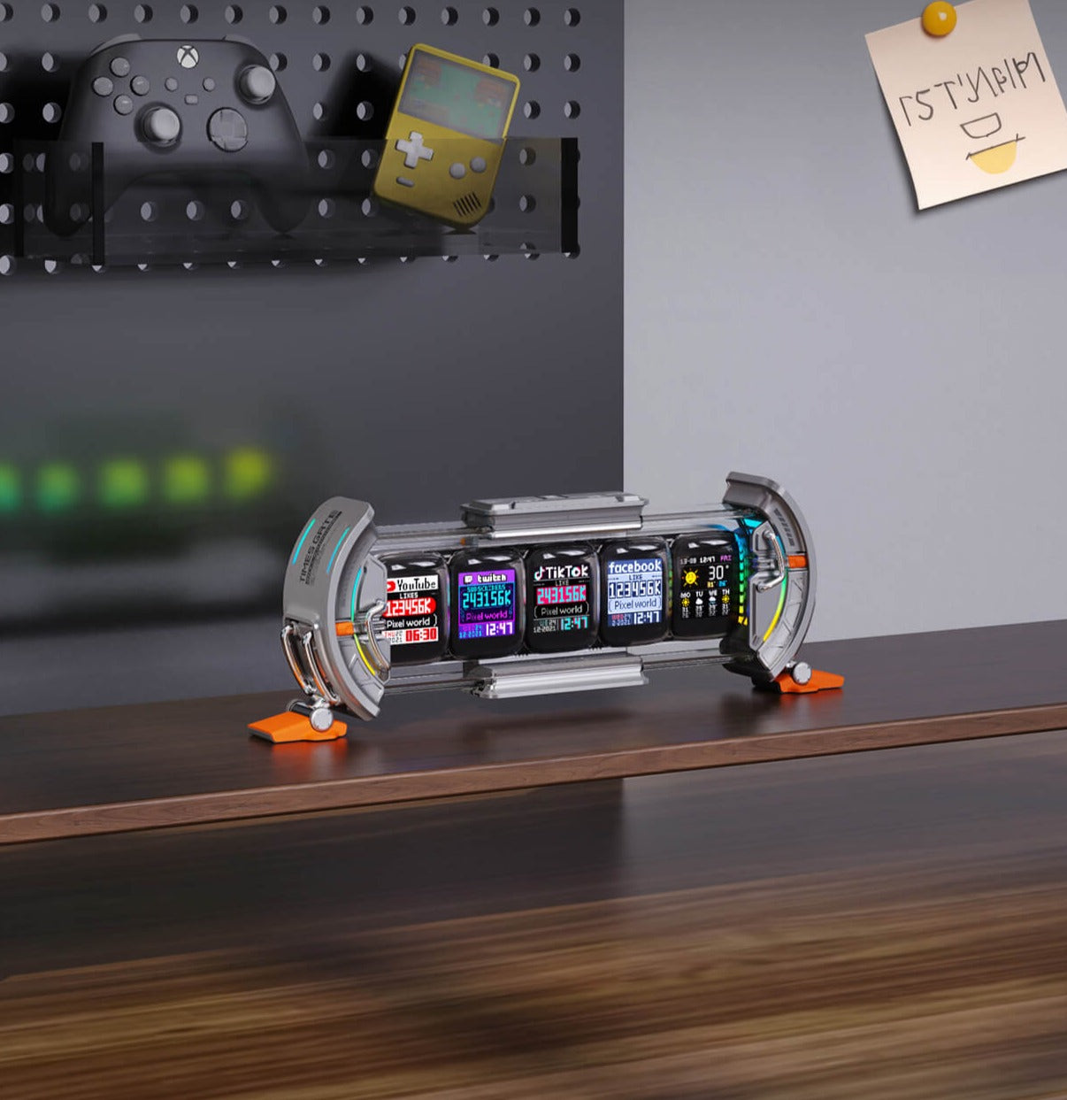 Times Gate | Pixel Art Informative Display - Storming Gravity