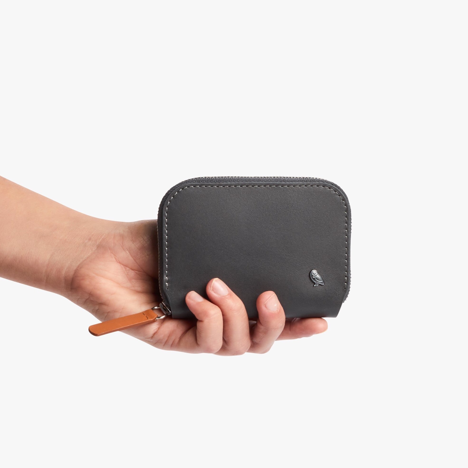 Bellroy Folio Mini | Unisex Leather Zip Wallet, Magnetic Pouch - Storming Gravity
