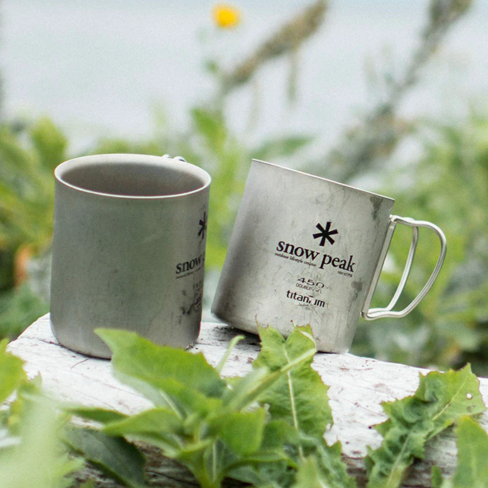 Snow Peak Titanium Double Wall Cup 450ml - Storming Gravity