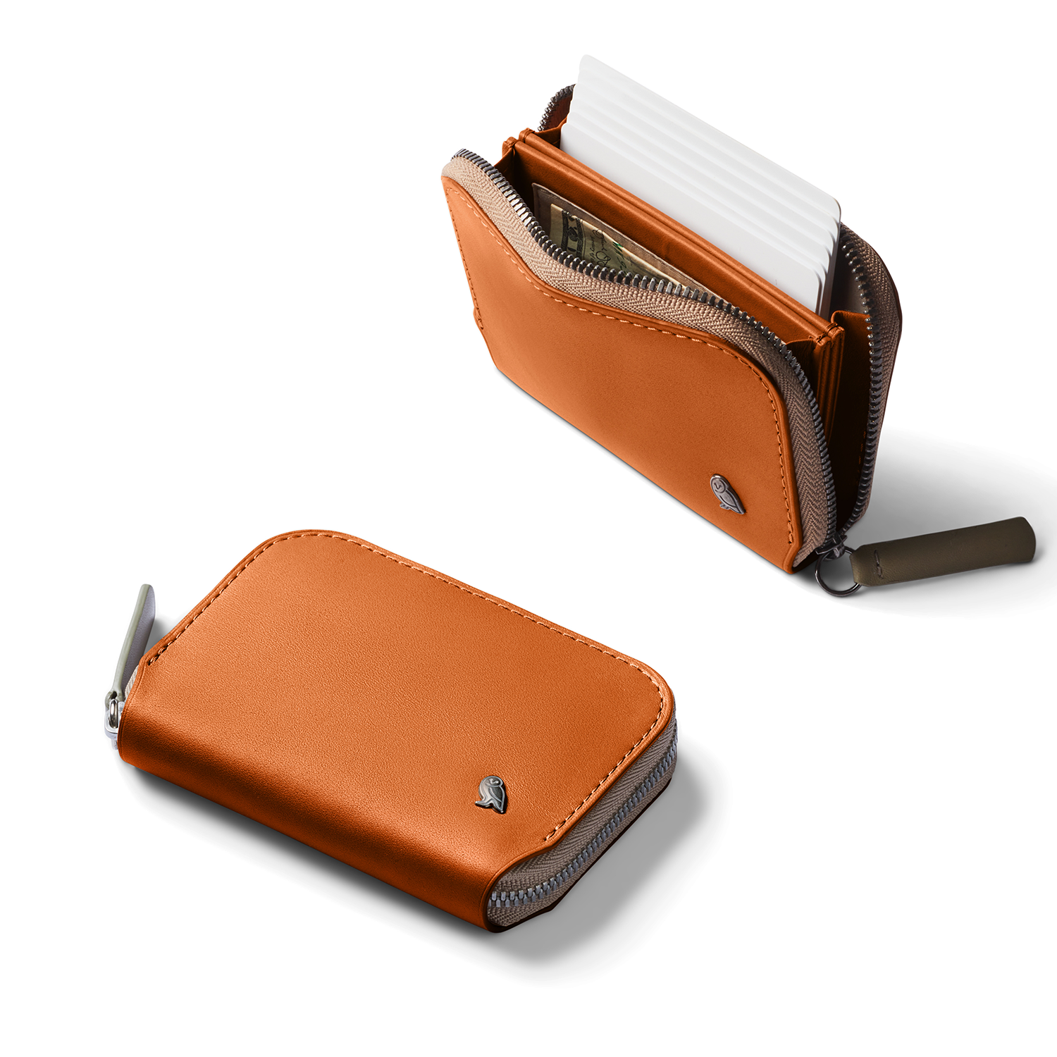 Bellroy Folio Mini | Unisex Leather Zip Wallet, Magnetic Pouch - Storming Gravity