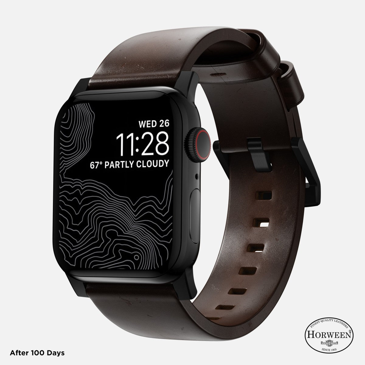 Nomad Modern Leather Apple Watch Band - Storming Gravity
