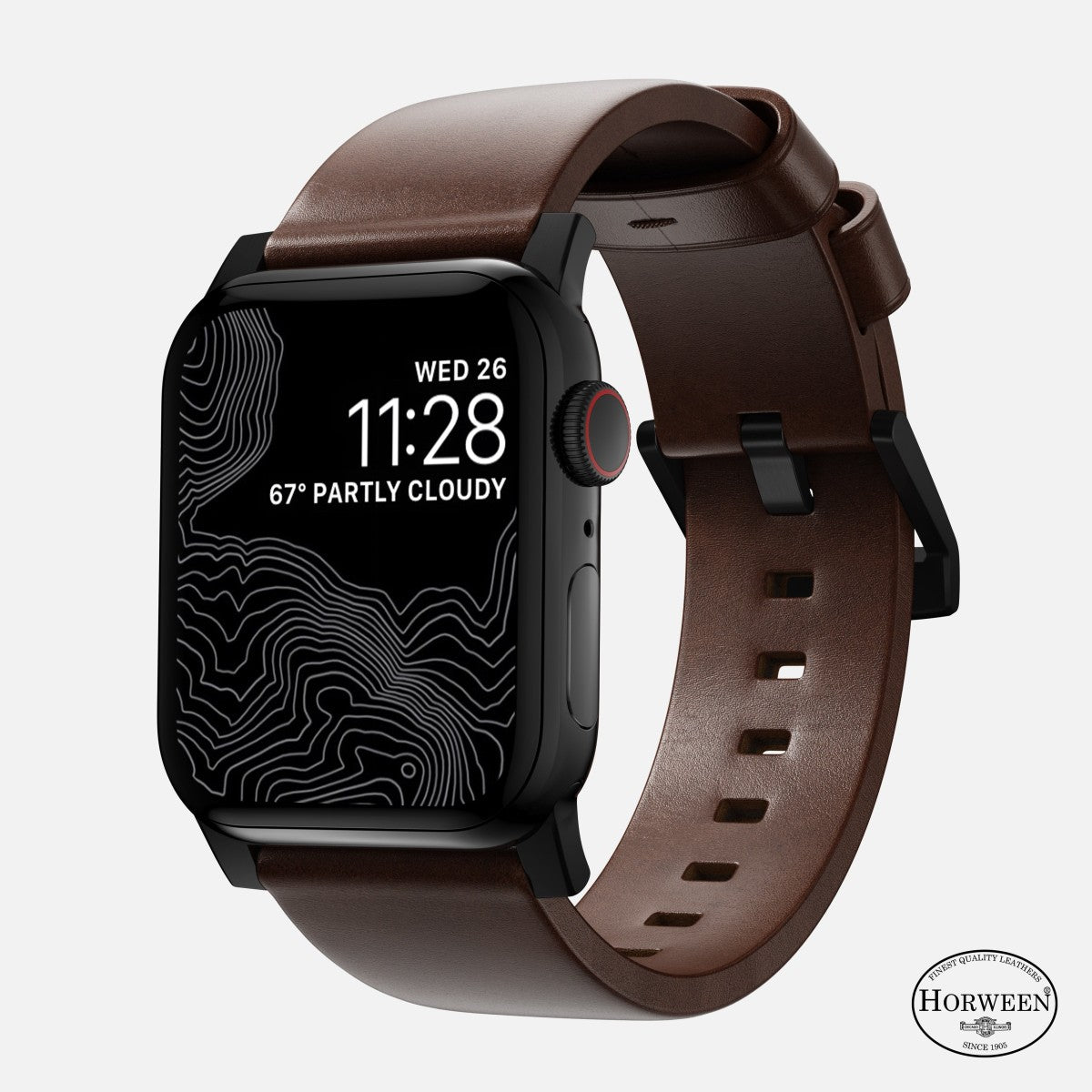 Nomad Modern Leather Apple Watch Band - Storming Gravity