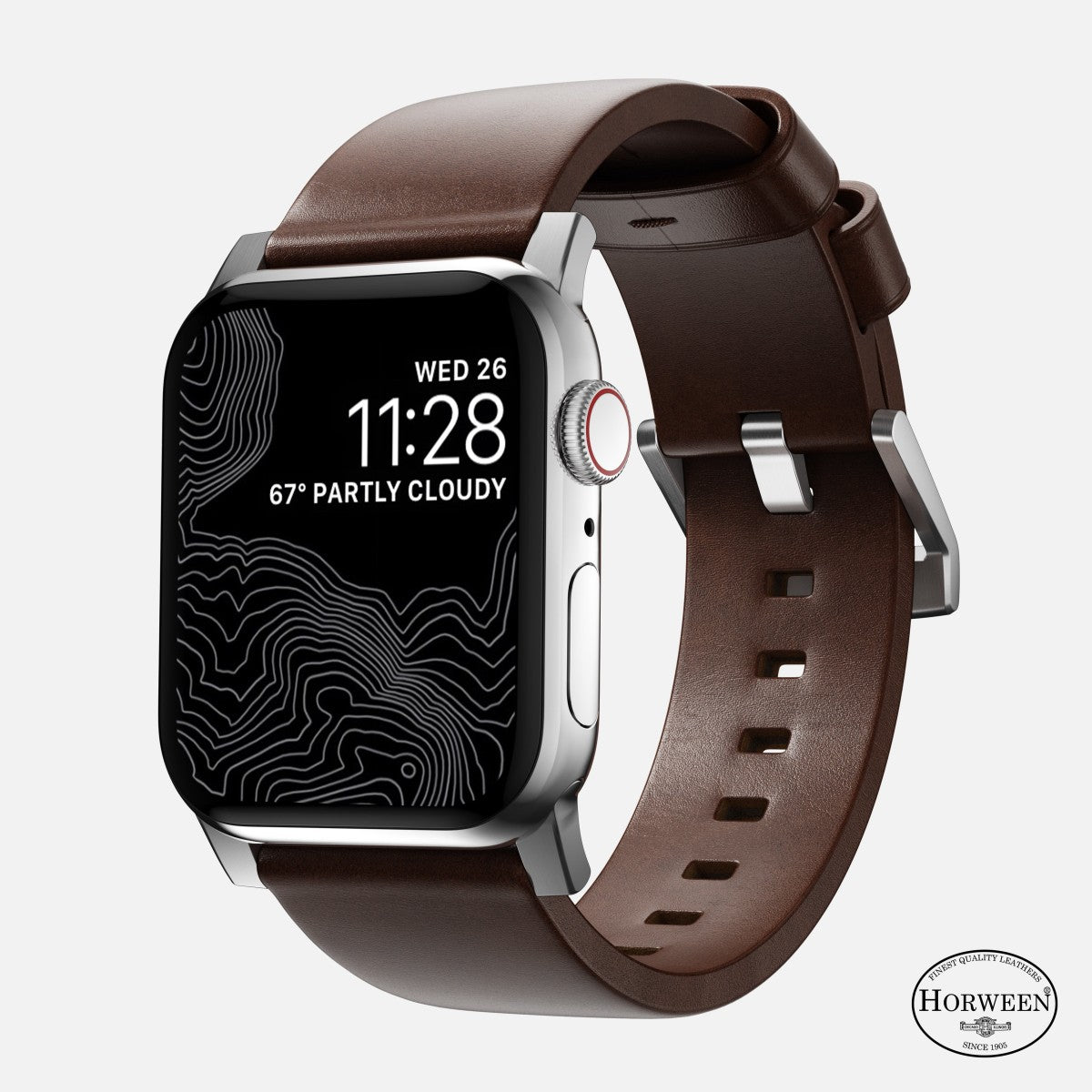 Nomad Modern Leather Apple Watch Band - Storming Gravity