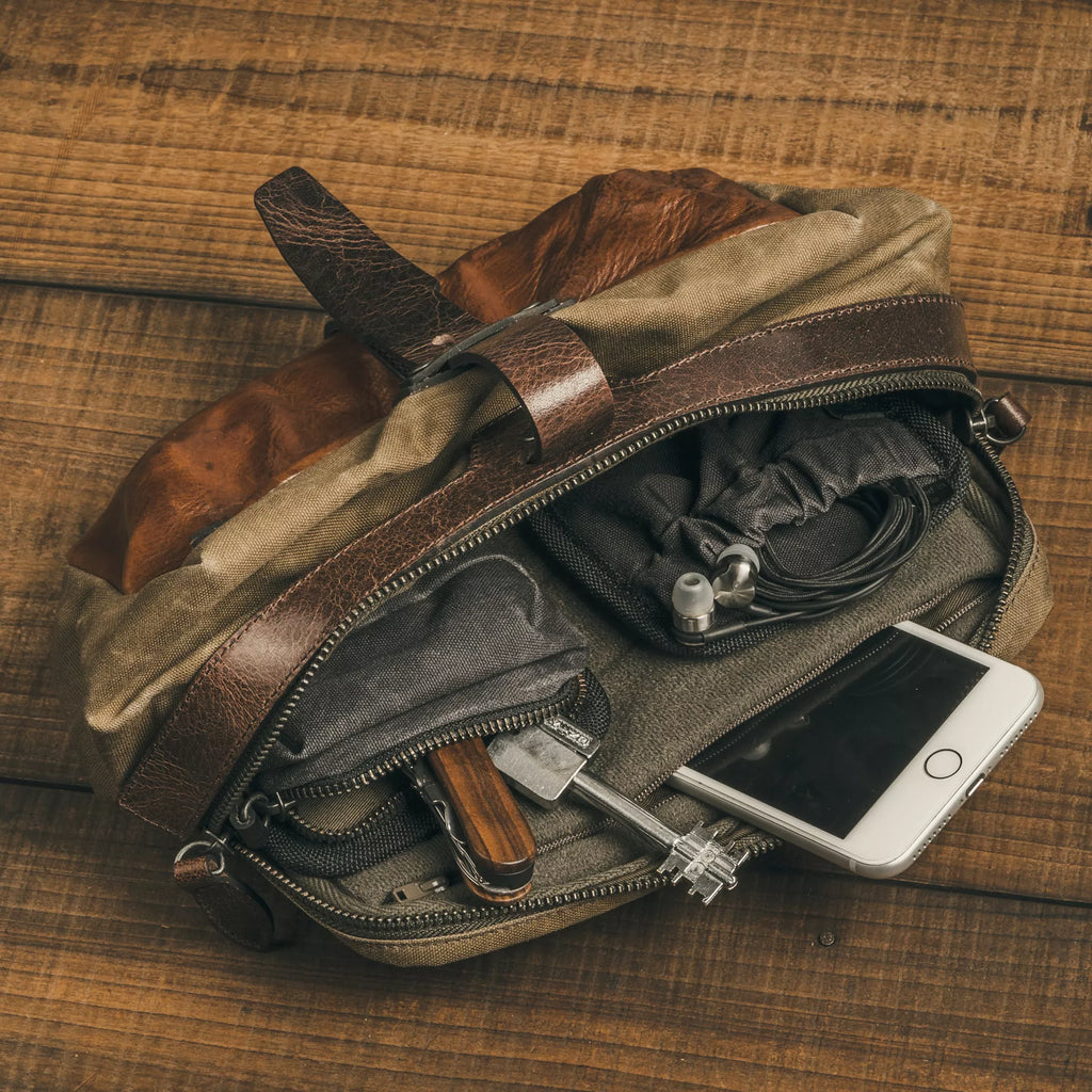 Mini Rider Sling Bag 3.5L - Leather Canvas Version