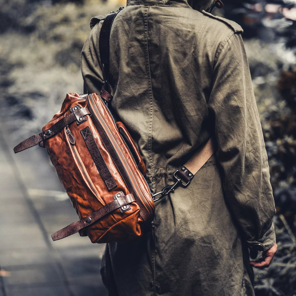 Night Rider Full Leather Sling Bag 9.5L