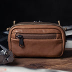 Full Leather Portable Camera Pouch ML