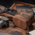 Full Leather Portable Camera Pouch L