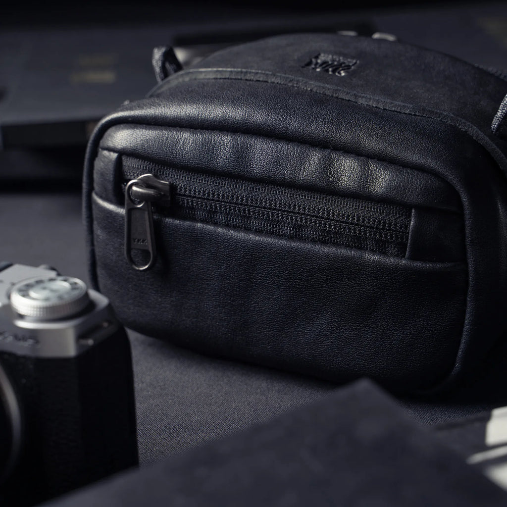 Full Leather Portable Camera Pouch ML