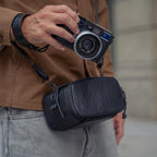 Full Leather Portable Camera Pouch L