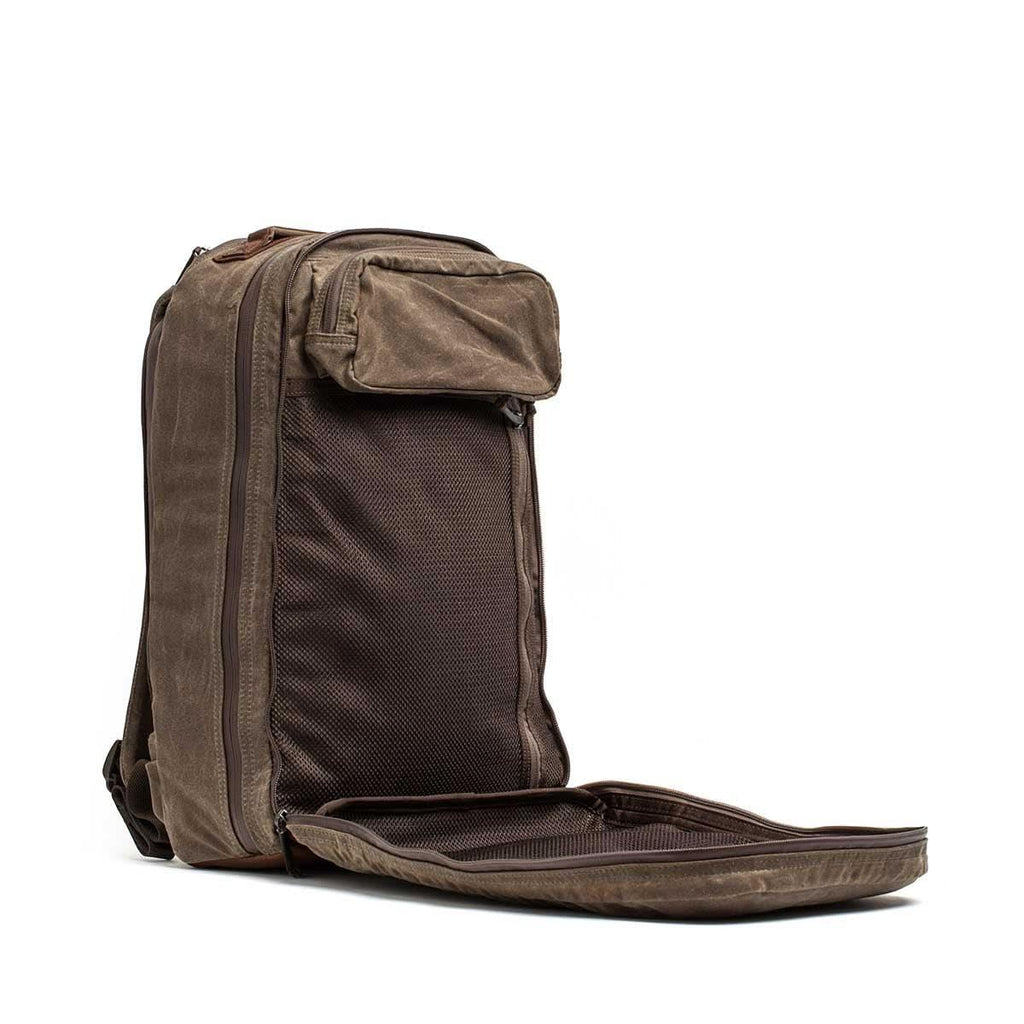 Double Compartment Bullet Ruck - Heritage Waxed Canvas - 18L