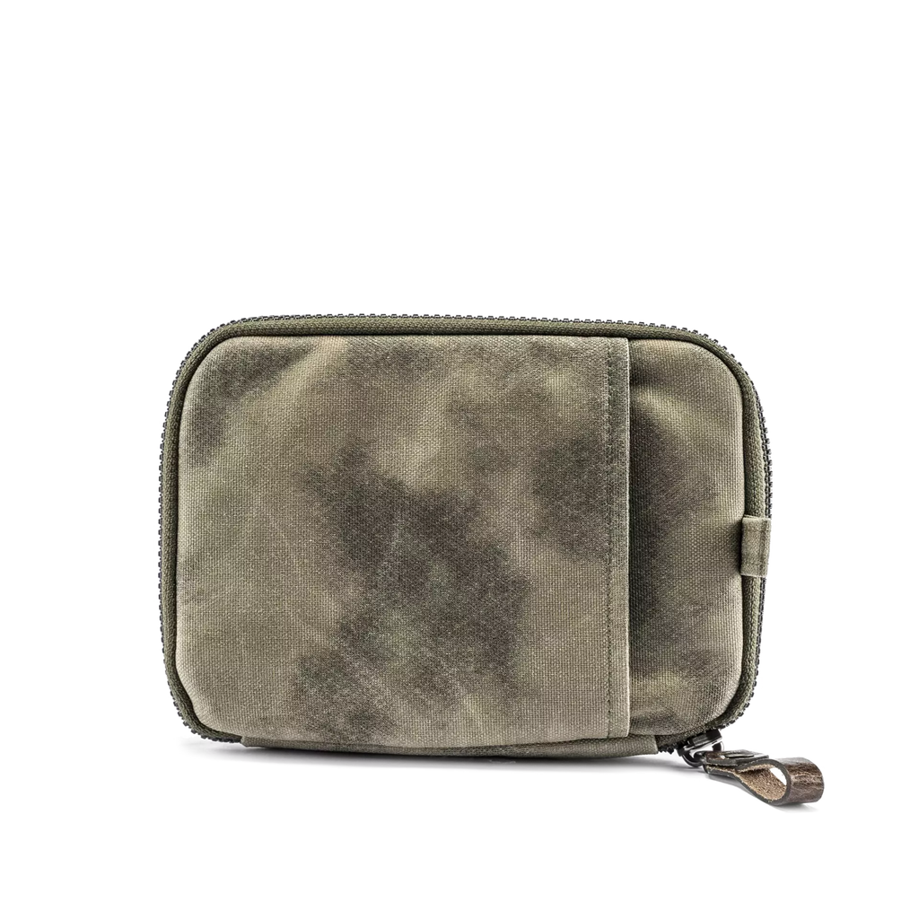 Woodland Camo Leather Passport Pouch / Travel Folio
