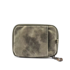 Woodland Camo Leather Passport Pouch / Travel Folio