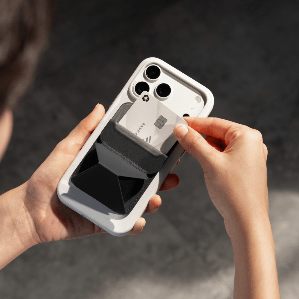 Trackable Snap-on Phone Stand & Wallet (Find My)