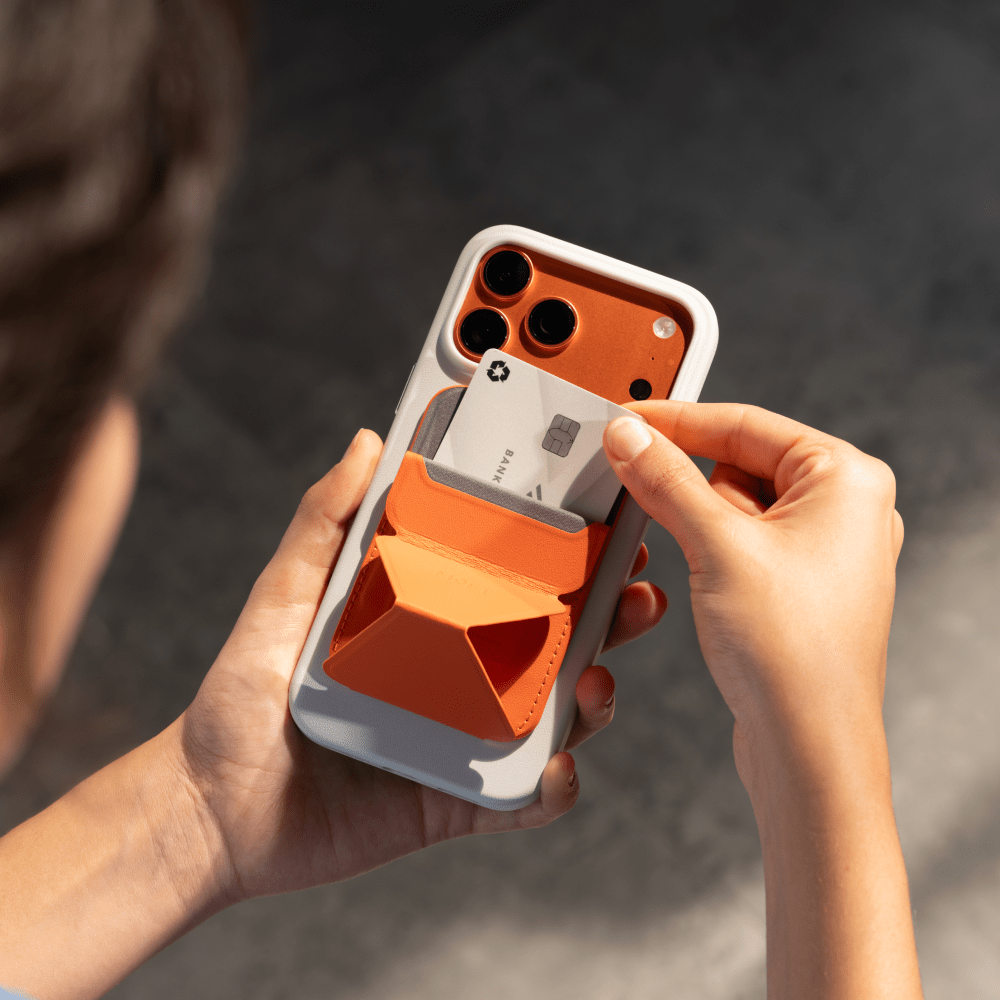 Trackable Snap-on Phone Stand & Wallet (Find My)