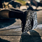 Close-up of the triple-compound gum outsole on the Mackall 45