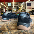 Mackall 45 Black + Gum heel detail with heritage 45 branding