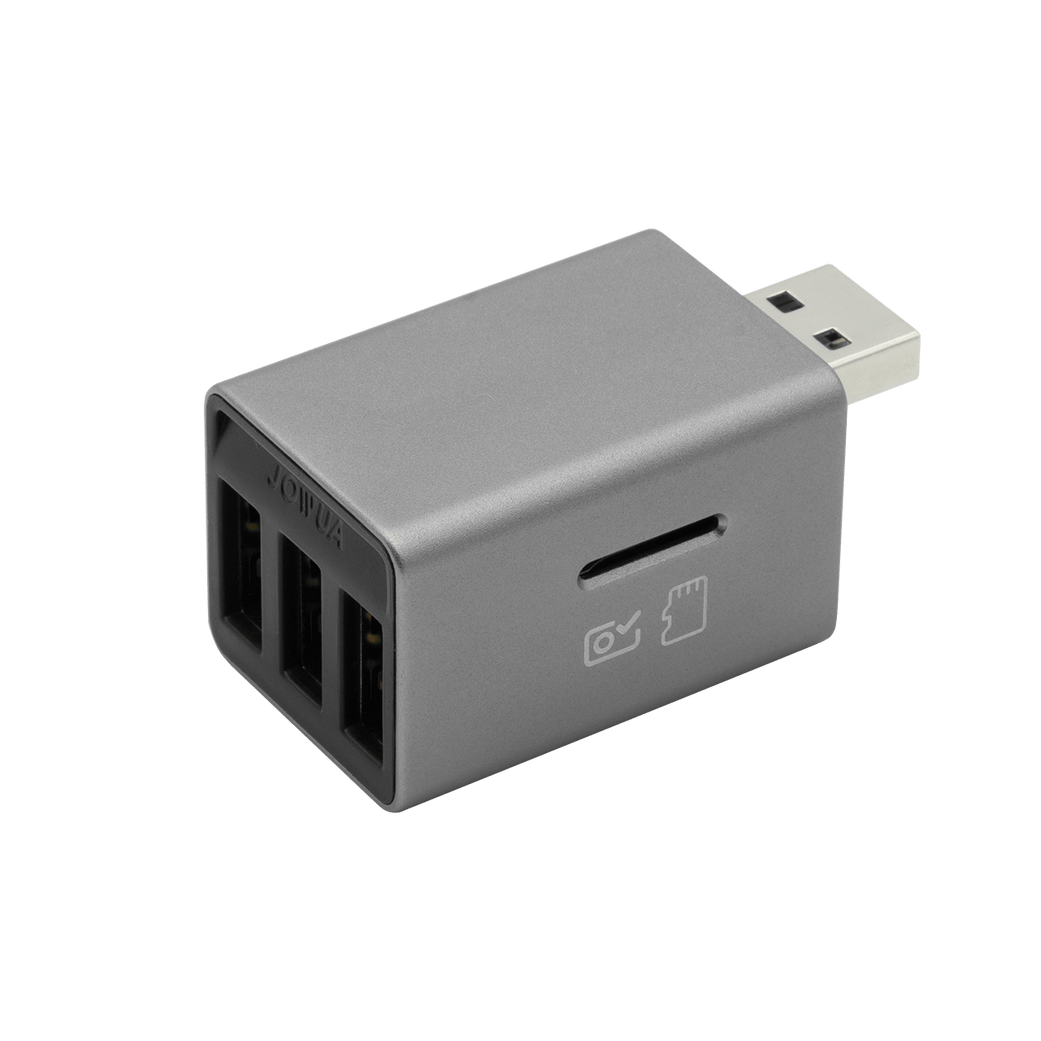 3 Port USB HUB with DashCam Reader