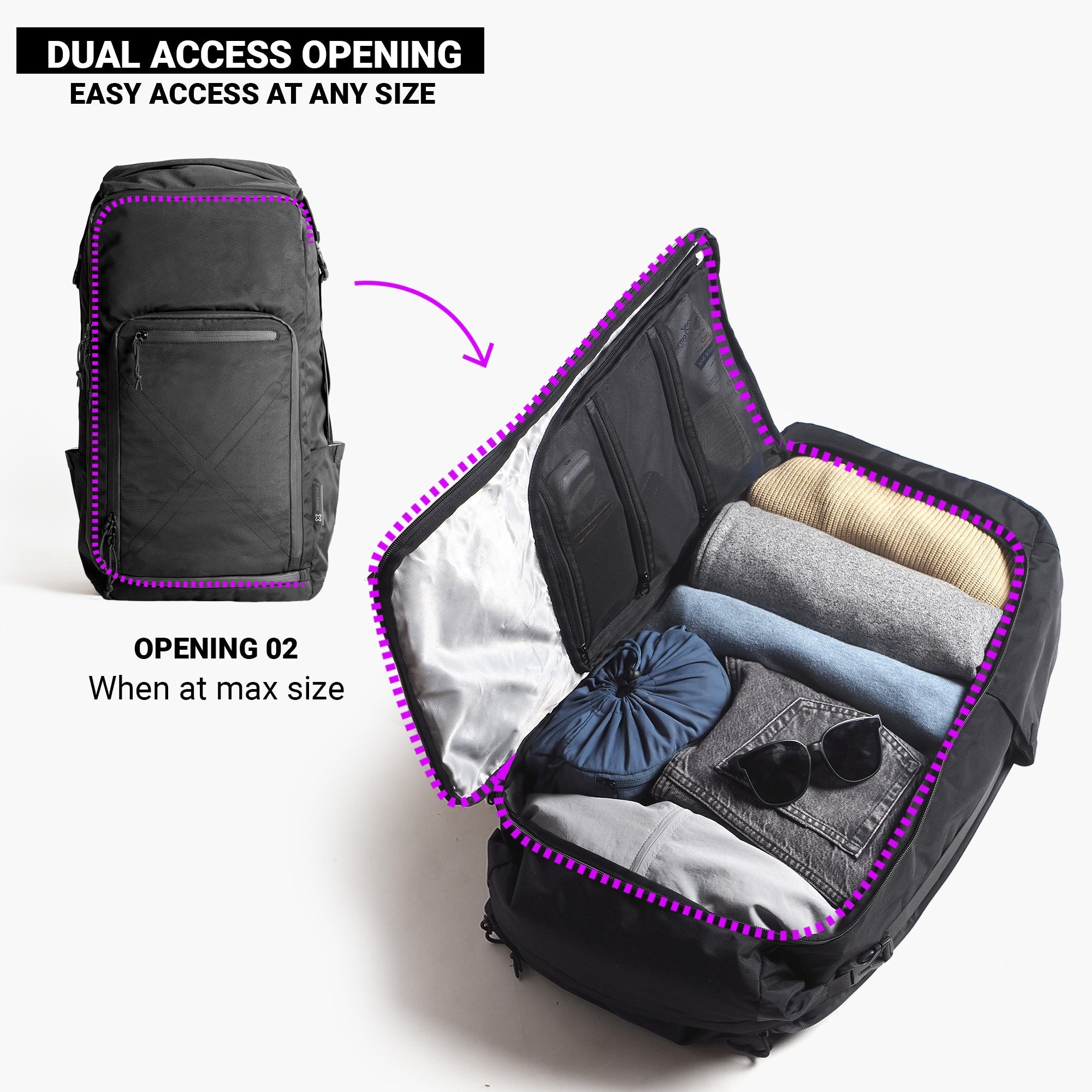 Delta 16-42L Expandable Backpack