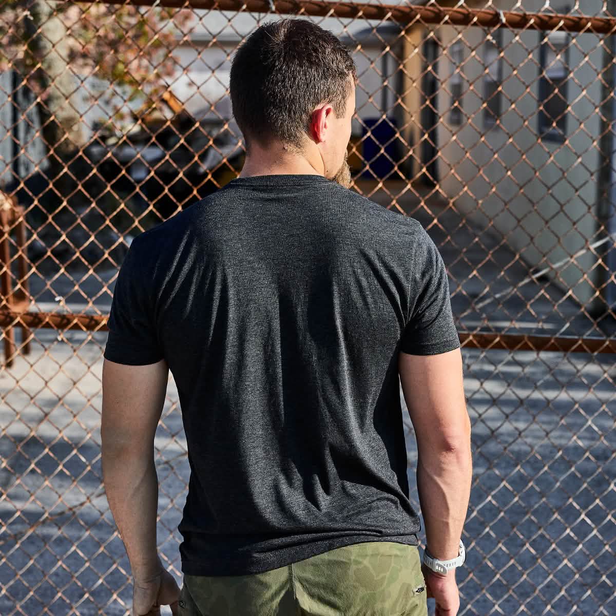 Subtle Spearhead Tee - Tri-Blend - Storming Gravity