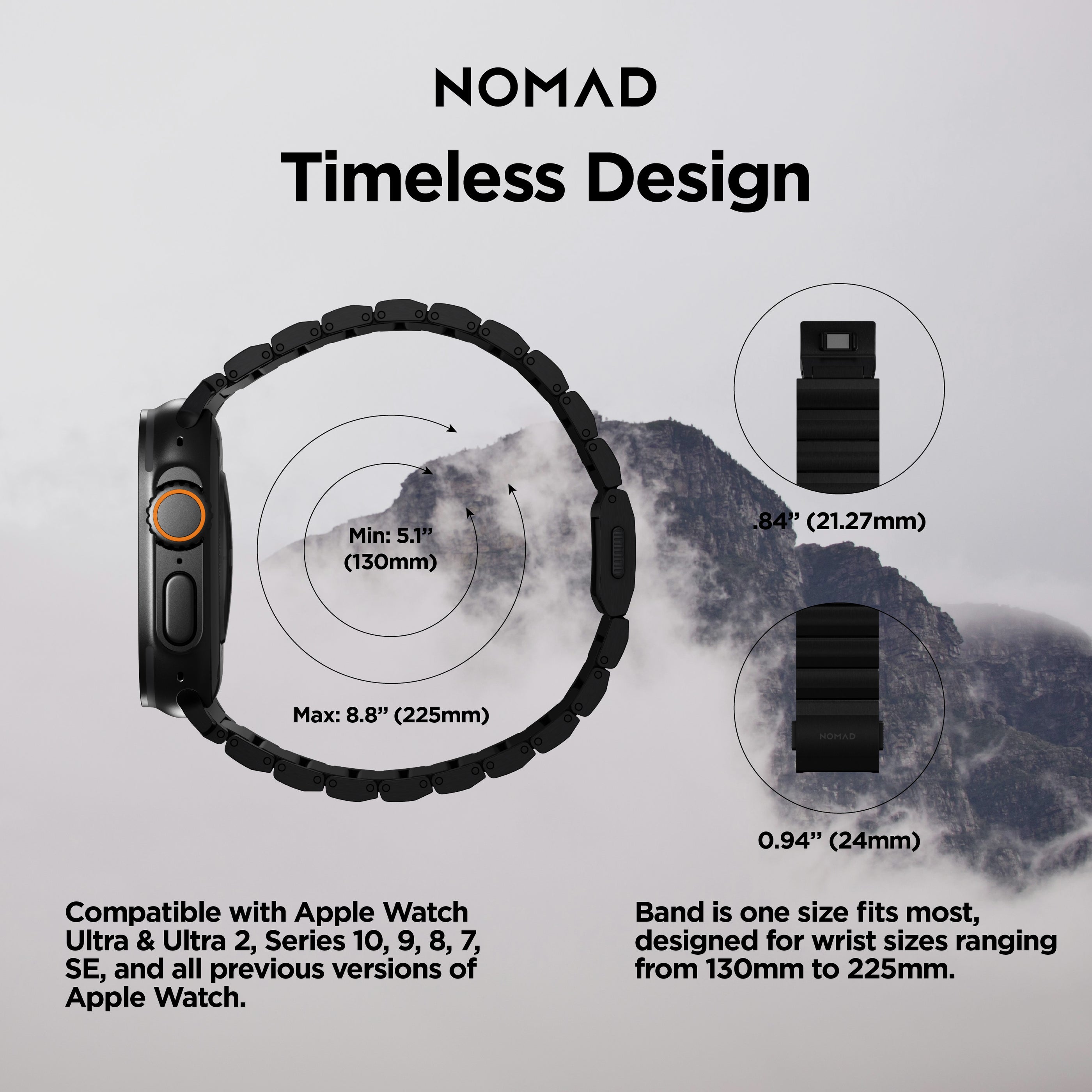 Titanium Band for Apple Watch - Storming Gravity